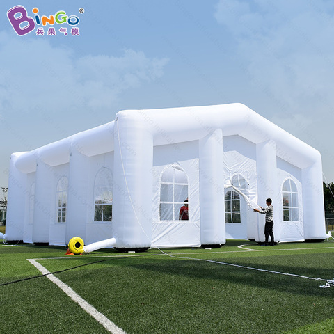 Free Shipping white inflatable tent 33X33ft oxford nylon fabric inflated wedding party tent ► Photo 1/6