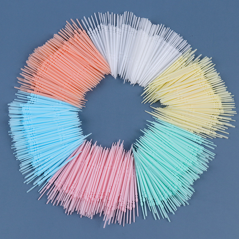 100 PCS Double-Headed Oral Care Brush Pick Interdental Brush Teeth Sticks Oral Cleaning Plastic Floss Toothpick ► Photo 1/6