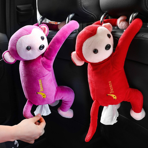 Cartoon Cute Animal Car Tissue Holder Back Hanging Tissue Box Covers Napkin Paper Towel Box Holder Case Paper Towel Holder ► Photo 1/6