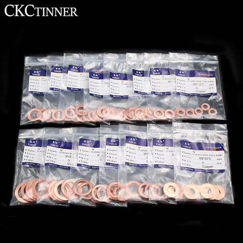 5pcs Copper gasket thickness 2mm copper washer M6 M8 M10 M12 M14 M16 M18 M20 copper washer marine gasket ► Photo 1/4