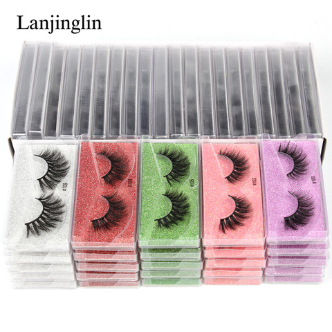 wholesale mink eyelashes bulk 4/20/100/200pcs natural false eye lashes fluffy wispy faux 3d lashes fake eyelash long soft ► Photo 1/6