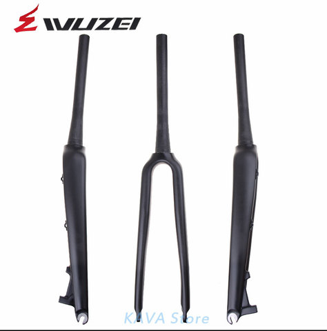 All 2022 3k carbon fiber bicycle front fork carbon-fiber front fork road bicycle front Disc brake fork bicycle parts 700C 1-1/8 ► Photo 1/5