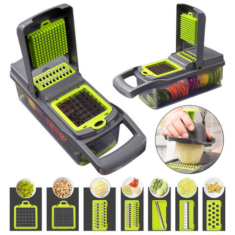 Kitchen Accessories Multifunctional Vegetable Cutter Mandolin Slicer Fruit Cheese Tool Steel Blade Potato Slicer Carrot Grater ► Photo 1/6