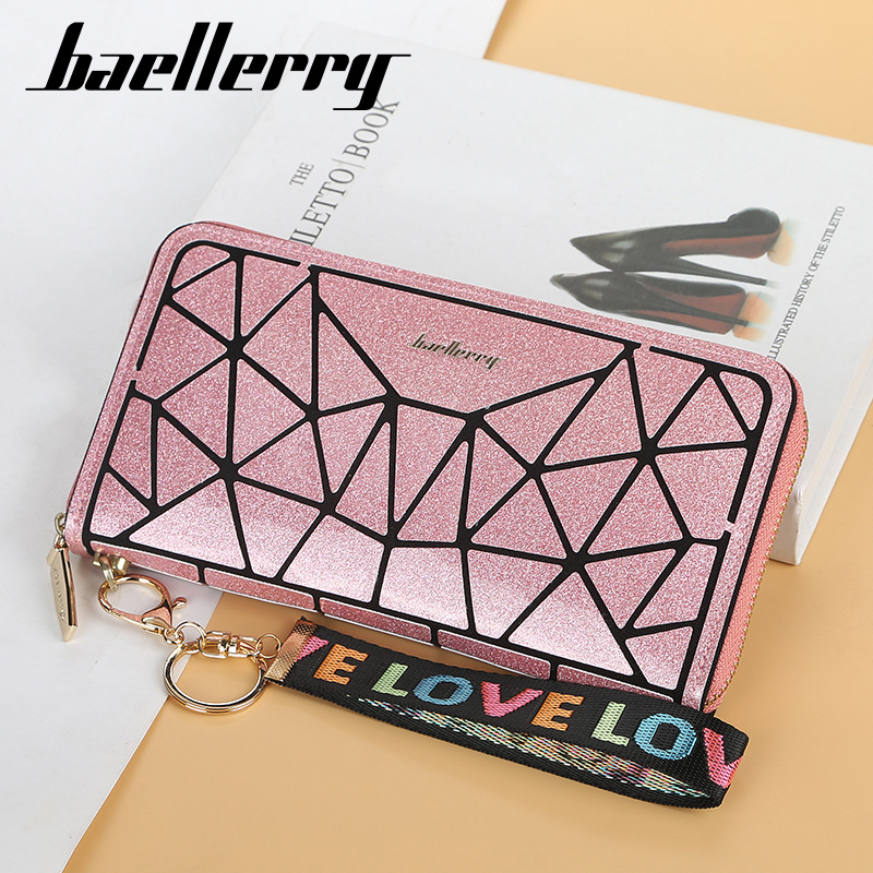 Geometric Wallet Women's Purse Bag Brand New Long Women Wallets Geometric  Lattice Luminous Wallet - Wallets - AliExpress