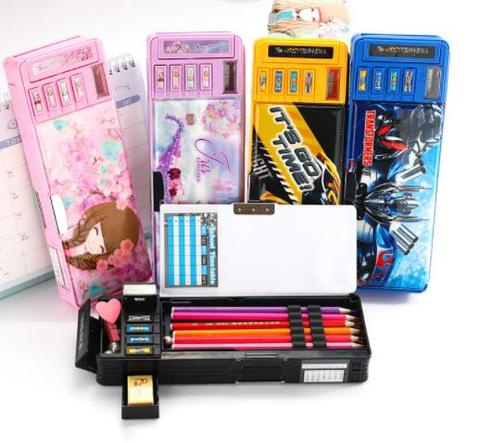 Transformation multi-function pencil case cartoon creative large-capacity pencil case Double-sided stationery box ► Photo 1/6