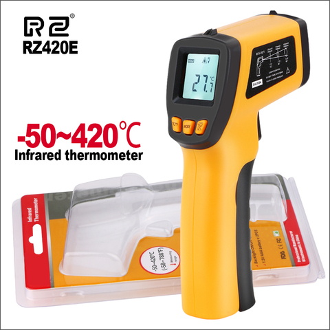 RZ Digital Non-Contact Infrared Thermometer Mini Laser IR Thermometer Temperaure -50~550C Sensor Controller Handheld Pyrometer ► Photo 1/6