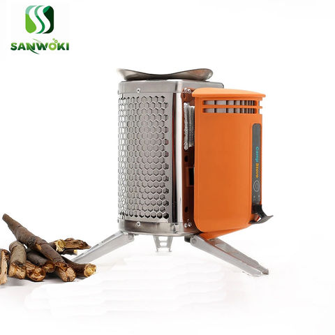 stainless steel CampStove device for wood stove Generator Outdoor Hiking Camping backpack picnic kitchen Camping Furnace ► Photo 1/6