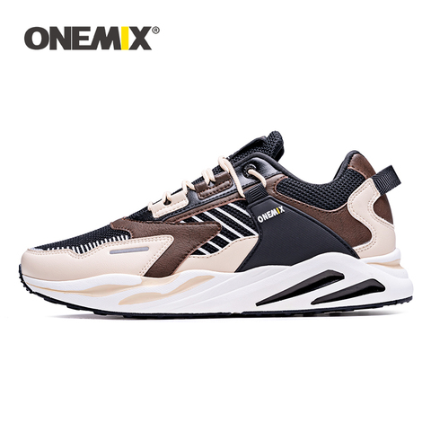 ONEMIX Retro Running Shoes Men's Large Size Sneakers Wild Comfortable Casual Shoes Outdoor Travel Harajuk Walking Jogging Shoes ► Photo 1/6