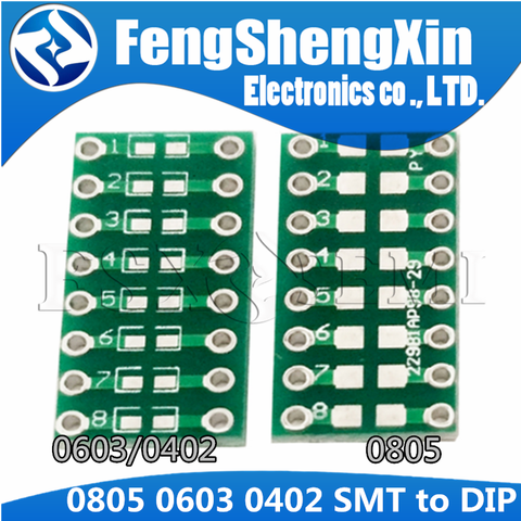 10pcs/lot  pinboard  SMD 0805 0603 0402 To DIP PCB Transfer Board DIP Pin Board Pitch Adapter Keysets ► Photo 1/2