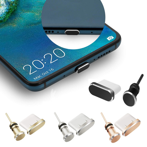 Type C Phone Dust Plug Set USB Type-C Port and 3.5mm Earphone Jack Plug For Samsung Galaxy S8 S9 Plus for Huawei P10 P20 lite ► Photo 1/5