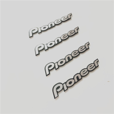 4pcs/lot pioneer Hi-Fi Speaker audio Speaker 3D Aluminum Badge Emblem stereo sticker 55x10mm ► Photo 1/4