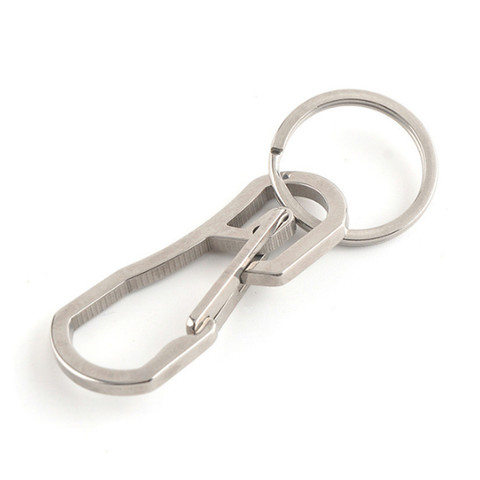 Titanium EDC Alloys Heavy Duty Carabiner Keychain Quick Release Hooks With Titanium Key Ring Snap Spring Clips Hooks Tool ► Photo 1/6