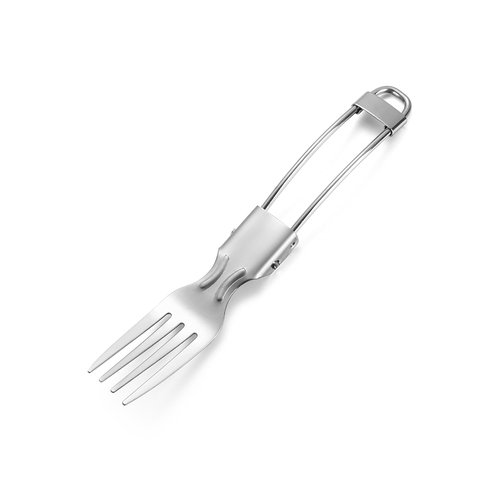 Outdoor Foldable Stainless Steel Metal Fork Spoon Portable Camping Hiking Tableware Camping Utensils Dinner Fruit Spoon Fork ► Photo 1/6
