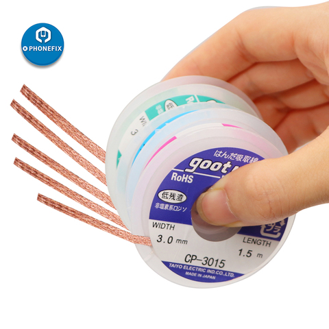 5pcs Goot Wick Solder Wick Remover BGA Desoldering Braid Wire Sucker Soldering Accessory BGA Absorption Line ► Photo 1/6