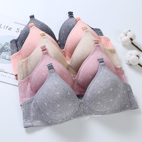 5 Colors bralette cotton soft cotton bra hot daughter young girl students sexy Lace Bralette tops wire free lingerie push up C09 ► Photo 1/6