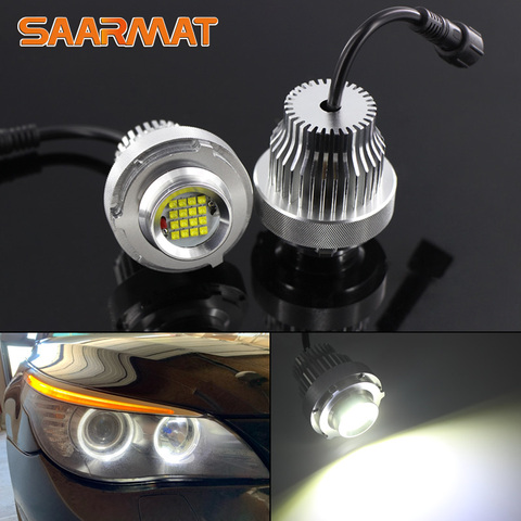 2*Angel Eyes LED Marker Lights No Error for BMW 5-Series E60 E61 LCI Halogen Headlight Halo Ring Light Bulb Kits Car Headlight ► Photo 1/6