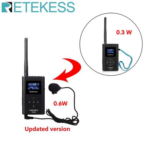 Retekess TR504 0.6W Wireless FM Broadcast Transmitter MP3 Portable for Church Car Meeting Support TF Card AUX Input ► Photo 1/6