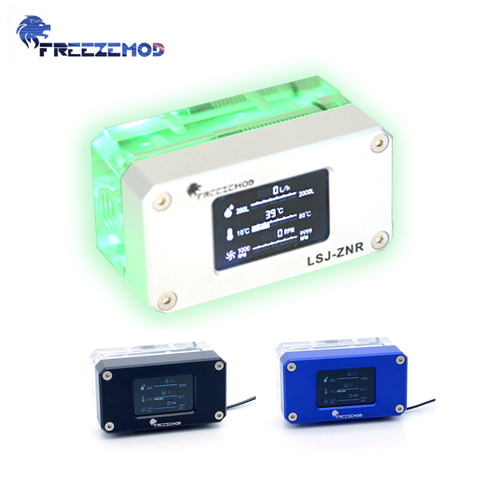 FREEZEMOD LSJ-ZNR Water Cooling VA LCD Flow Meter Temperature Electrical Detection Fan RPW Speed Thermonmeter For MOD Monitoring ► Photo 1/6