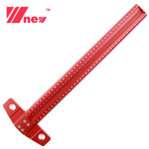 Woodworking T-type Line Scriber Hole Scale Ruler Aluminum Alloy Marking Gauge Crossed Line Scriber Carpenter Measuring Tools ► Photo 1/6