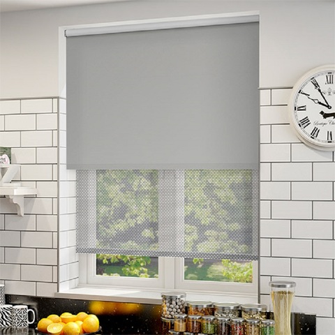 Sunscreen Blackout Dual Roller Blinds Double Rolls Shades Daynight Window Curtains Custom Made Manual Or Electric ► Photo 1/6