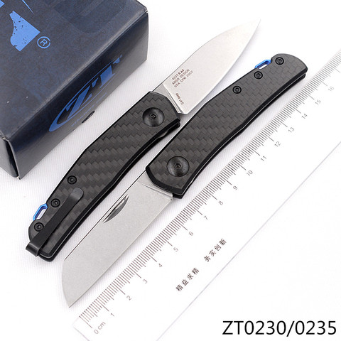 JUFULE New Anso 0230 0235 Slip-Joint carbon fibre handle 20CV Pocket Survival EDC Tool camp hunt outdoor kitchen folding knife ► Photo 1/6