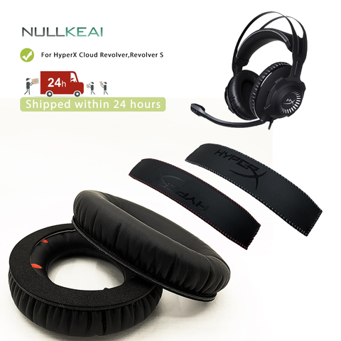 NULLKEAI Replacement  Earpads For HyperX Cloud Revolver,Revolver S Headphones High Quality Earmuff Headband ► Photo 1/6