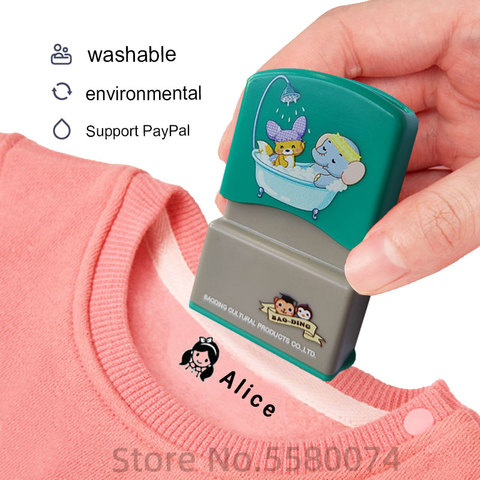 LOVE custom-made Baby Name Stamp DIY for children Name Seal student clothes chapter Not Easy To Fade Security Name Stamp Sticker ► Photo 1/6