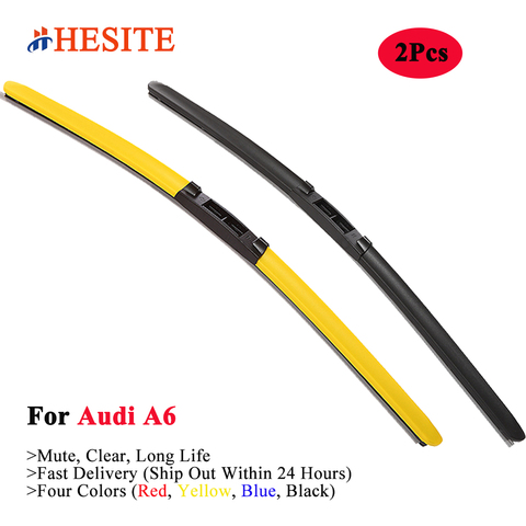 HESITE Colorful Windshield Wiper Blade For Audi A6 B4 B5 C5 C6 4F C7 C8 Model Car Accessories 2008 2010 2012 2013 2014 2015 2016 ► Photo 1/6