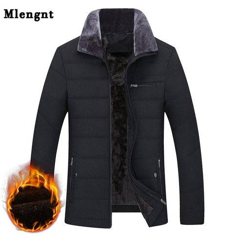 Thick Jacket Business Cotton Warm Parka Winter Autumn For Men Casual Male Classic Windbreaker Long Fleece Padded Varsity Coat ► Photo 1/6