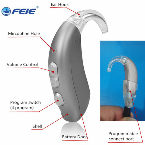 Digital Hearing Aid Programmable Tinnitus Masking Sound Amplifier Enhancing  BTE Hearing Device Ear Hearing for Deafness MY-26 ► Photo 1/6