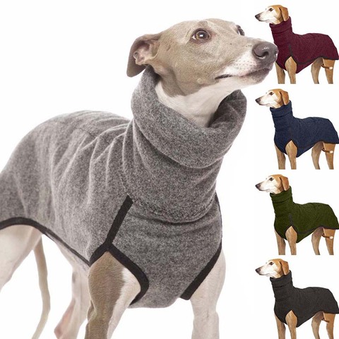 S-5XL Greyhound Dog Coat Turtleneck Scarf Winter Outdoor Polar Fleece Vest Protection Jacket Pet Colthes for Medium Large Dogs ► Photo 1/1
