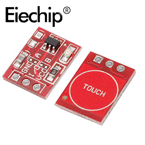 10pcs/lot TTP223 Touch Button Switch Capacitive Sensor Module Self-Locking/No-Locking single channel  TTP223-BA6 for arduino ► Photo 1/4