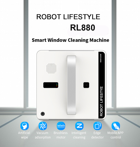 Robotic Window Cleaner Vacuum Cleaner Smart Planned Type Wifi App Control Window Glass Cleaning Robot 100 - 240V ► Photo 1/3