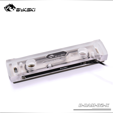 Bykski RAM Water Cooling Block use for Dual Channel 2pcs RAM Cooled / Copper Radiator with Metal Cover ► Photo 1/6