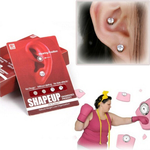 1 Pair Earring Slimming Natural Weight Loss Ohrringe Abnehmen Magnetic Therapy Slim Products Ear Studs Massage Ear Studs ► Photo 1/5