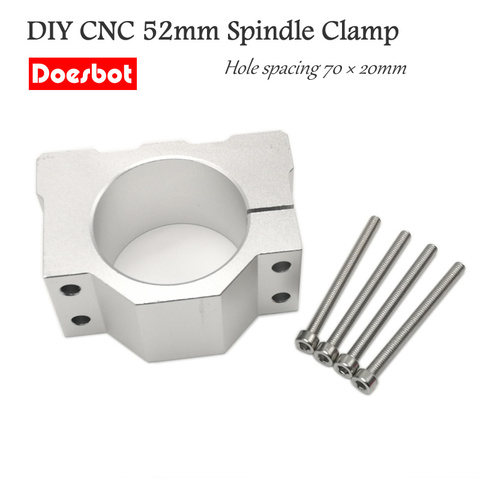 52mm Aluminum CNC Spindle Motor Bracket Clamp Router Holder With 4pcs Screw ► Photo 1/1