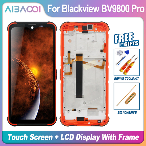 New Original 6.3 Inch Touch Screen+2340x1080 LCD Display+Frame Assembly Replacement For Blackview BV9800/BV9800 Pro Android 9.0 ► Photo 1/4