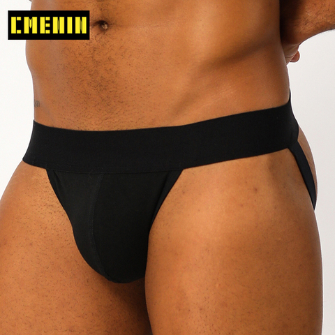 Sexy Gay Men Underwear Male Lingerie Jockstrap G String Thongs Mens Underpants Pure Cotton Solid Briefs Panties Jock Strap BP.01 ► Photo 1/6