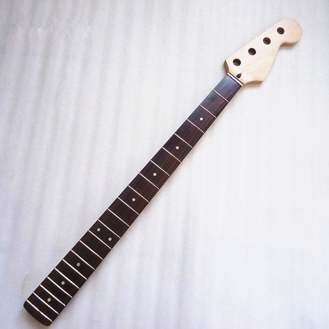 disado 20 frets maple electric bass guitar neck with rosewood fingerboard inlay dots glossy paint guitar parts accessories ► Photo 1/4