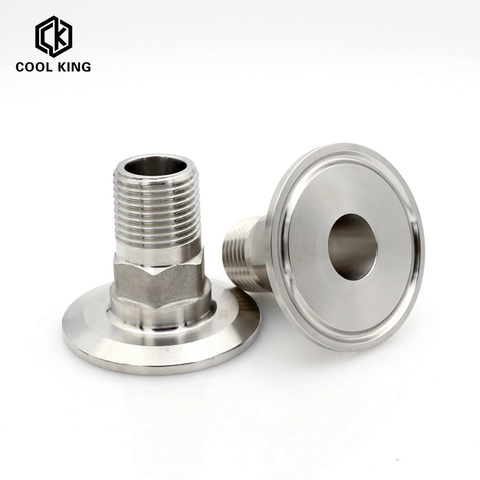 CK BSPT 1/2“ 3/4“ 1” 1-1/4” 1-1/2” 2“ Stainless Steel 304 Sanitary Hexagon Male Threaded Ferrule Pipe Fitting fit for Tri Clamp ► Photo 1/6