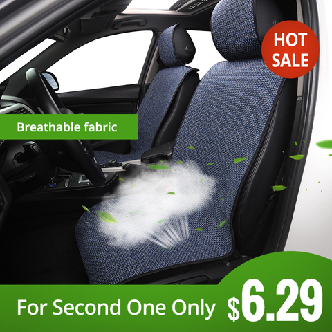 Car Seat Cover Linen Front Seat Cushion Breathable And Comfortable Auto Parts Suitable For All Models ► Photo 1/6