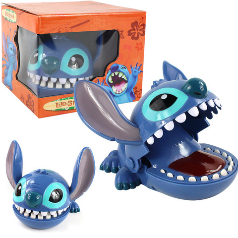 16cm Crocodile Bite Finger Figures Stitch Dentist Push Teeth Funny Game Model Toys Birthday Gifts for Kids ► Photo 1/6