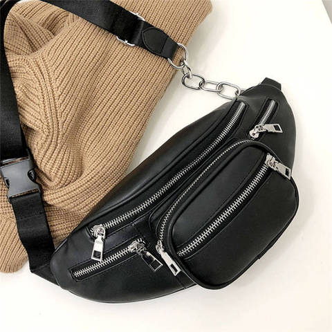 Fashion Women Handbag Faux Leather Waist Bag Cell Phone Belt Bag Fanny Pack Bum Bag For Women ► Photo 1/4