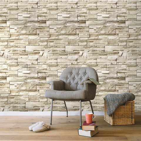 Stone Peel And Stick Wallpaper Faux Brick Vinyl Self-adhesive 3D Wallpaper For Bedroom Living Room Walls Home Decoration Sticker ► Photo 1/6