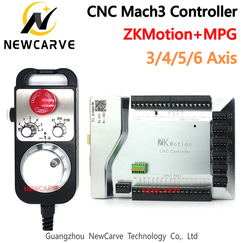 Zkmotion Mach3 3 4 5 6 Axis Controller Card USB Motion USB Breakout Board 24V +CNC 4/6 Axis MPG Handwheel For DIY CNC NEWCARVE ► Photo 1/6