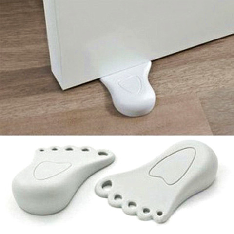 Practical Kid Cute Foot Shape Finger Safety Door Stopper Silicone Home Office Stops Protector Wedge Door Catcher Block ► Photo 1/5