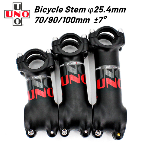 UNO Stem Bike Ultralight 7 Degree MTB Road Stem Fork 28.6 25.4mm 70/90/100mm Mountain MTB Bicycle Kalloy aluminum bicycle stem ► Photo 1/6