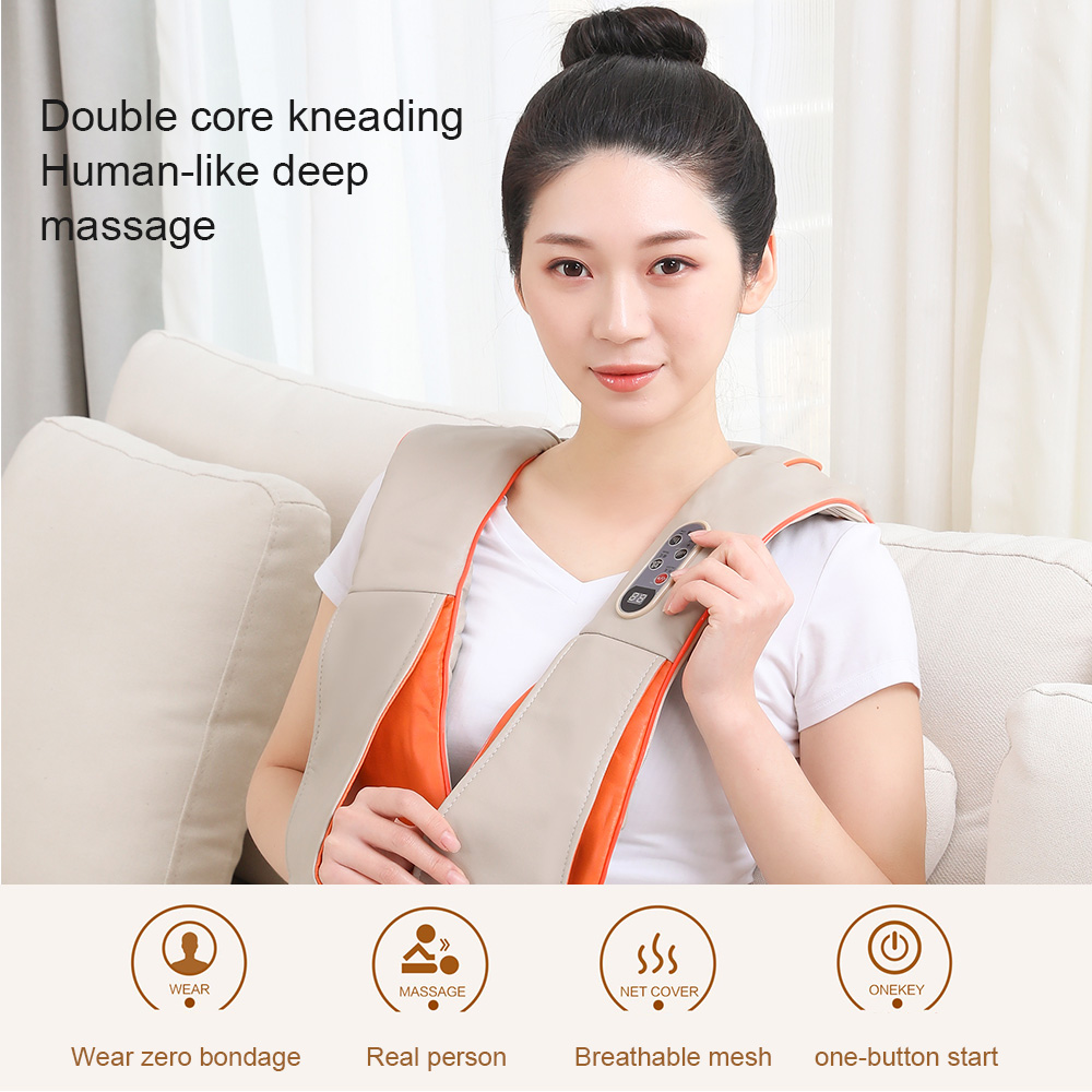 U Shape Electrical Shiatsu Body Shoulder Neck Massager Back Infrared 4D  Kneading Massage Shawl Car Home Best Gift HealthCare - AliExpress