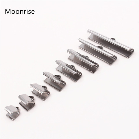 30 Pcs 304 Stainless Steel Ribbon Pinch Crimp Clamp End Findings Cord Ends Fasteners Clasp Leather Crimp Ends For Jewelry Making ► Photo 1/6