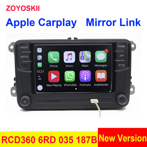 ZOYOSKII MIB RCD360 Carplay Radio 6RD 035 187B RCD 360 For VW Golf 5 6 Jetta MK5 MK6 Polo Passat B6 B7 CC Tiguan Touran ► Photo 1/1